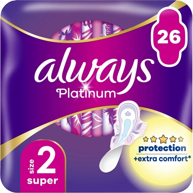 Прокладки гігієнічні Platinum Super Always, 26 шт/уп.