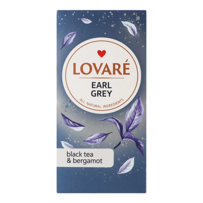 Чай пакетований чорний Earl Grey Lovare, 24 шт/уп.