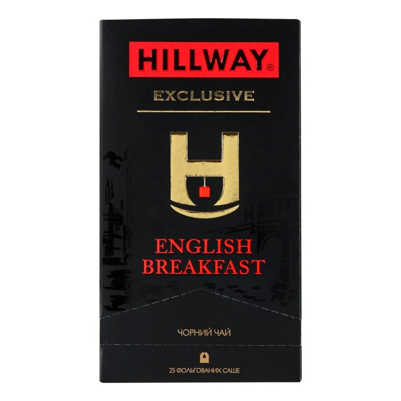 Чай пакетований чорний English Breakfast Exclusive Hillway, 25 шт/уп.