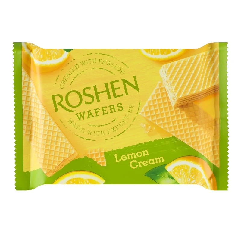 Вафлі Lemon Cream Wafers Roshen, 72 г