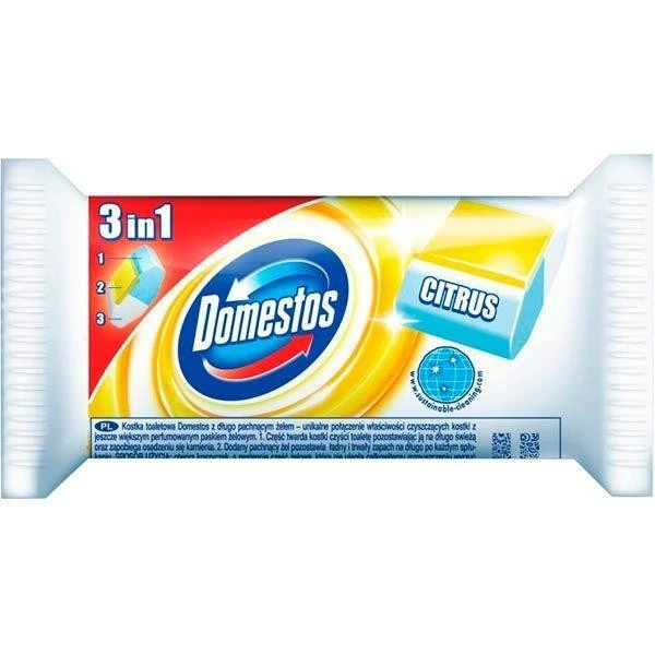 Блок для очищення унітазу змінний Лимон Domestos, 1 шт/уп.