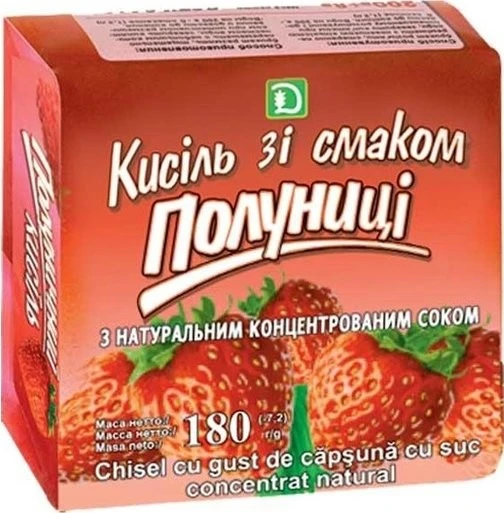 Кисіль зі смаком полуниці Золоте Зерно, 180 г