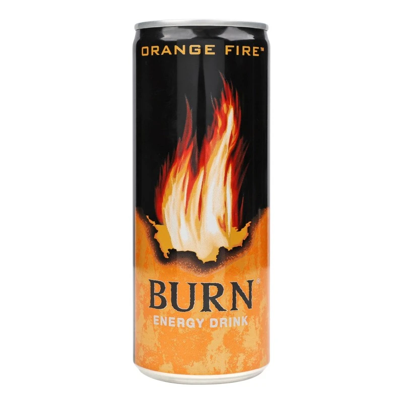 Напій енергетичний безалкогольний сильногазований Orange fire Burn, з/б 250мл