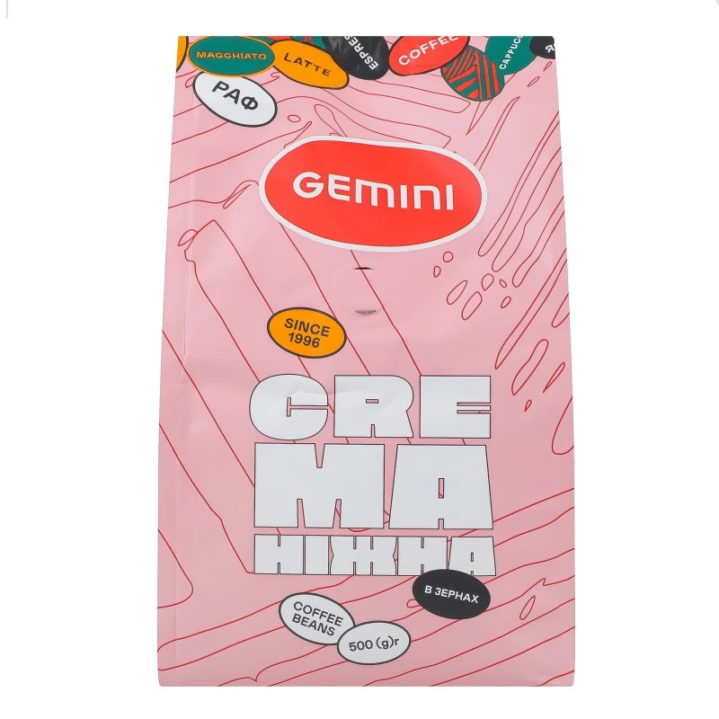 Кава зерно Gemini Cream Фуд пак, 500 г