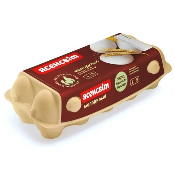 Яйця курячі С0 Молодільні Ясенсвіт, 10 шт/уп.