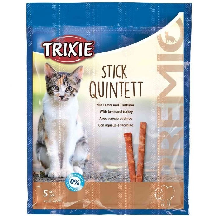 Ласощі з ягням та індичкою Stick Quintett Trixie, 5 шт/уп.