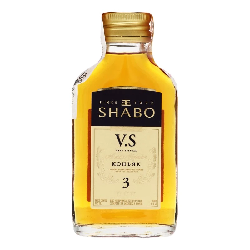 Коньяк 3 роки витримки Shabo VS, 0.1 л