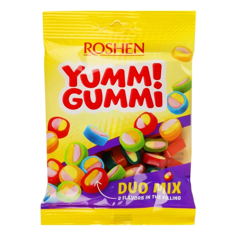 Цукерки желейні Duo Mix Yummi Gummi Roshen, 70 г