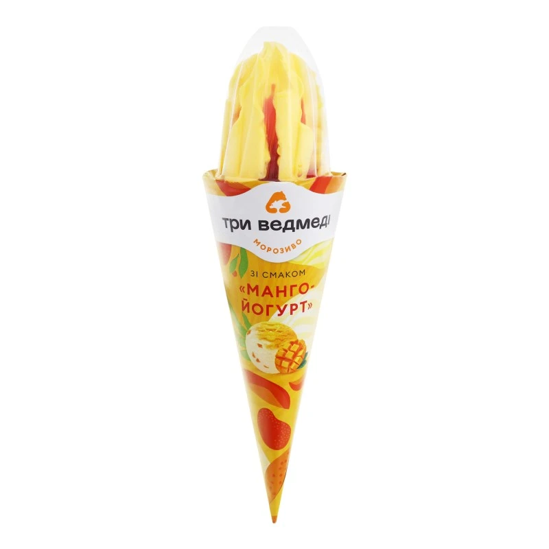 Морозиво Манго-йогурт Три ведмеді, 150 г