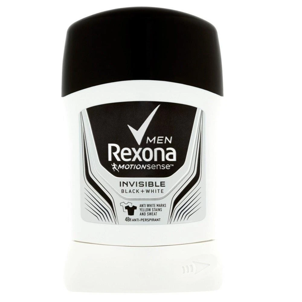 Антиперспірант-олівець Invisible On Black+White Clothes Rexona Men, 50 мл