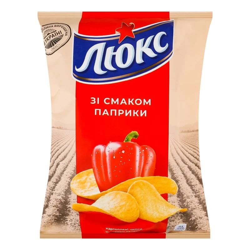 Чіпси зі смаком паприки Люкс, 105 г