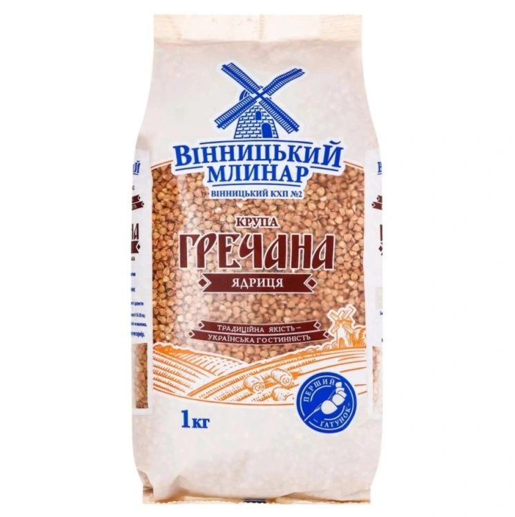 Крупа гречана Вінницький млинар, 1 кг