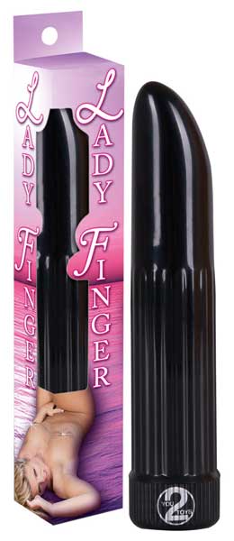 Вібратор дамський пальчик LADY FINGER, DELUXE MINI VIBRATOR, чорний, 13 х 2,5 см