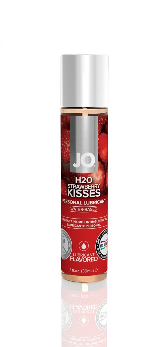 Лубрикант System JO H2O Strawberry Kiss полуничний поцілунок, 30 мл