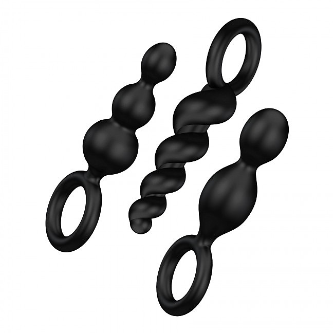 Набір анальних пробок Satisfyer Plugs black (набір з 3)
