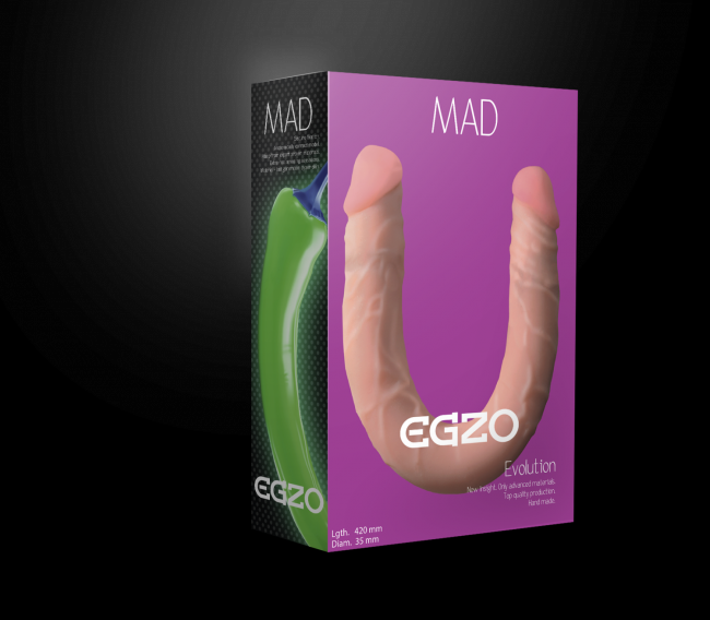 Двосторонній фаллоімітатор Egzo, 42 x 3,5 см