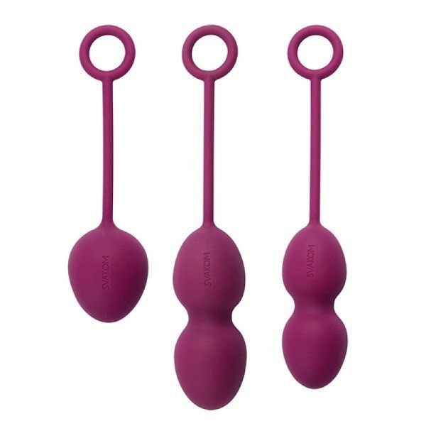 Набір вагінальних кульок з зміщеним центром ваги Svakom Nova Plum Red (Рожевий)