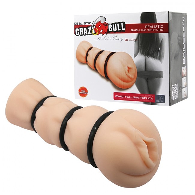 Мастурбатор-вагіна Crazy Bull Masturbator Pocket Pussy, 16 х 7,5 см