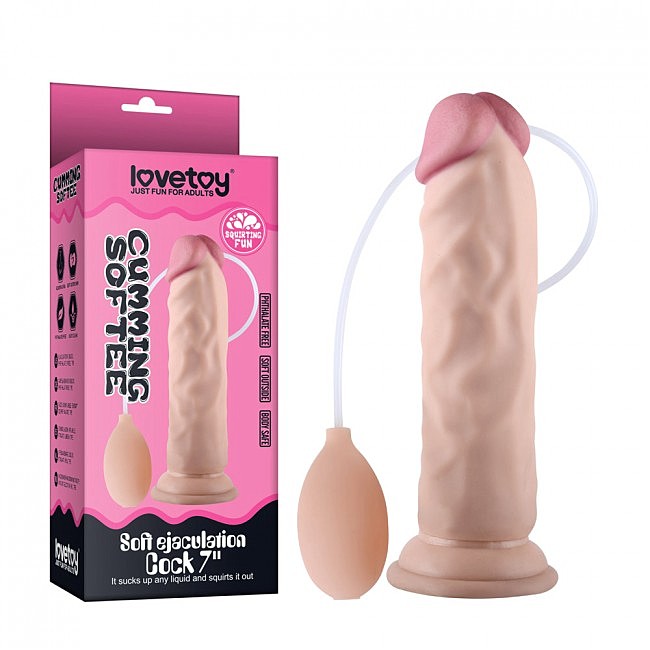 Фаллоімітатор з еякуляцією Soft Ejaculation Cock 8.5, 21,6 х 4,4 см