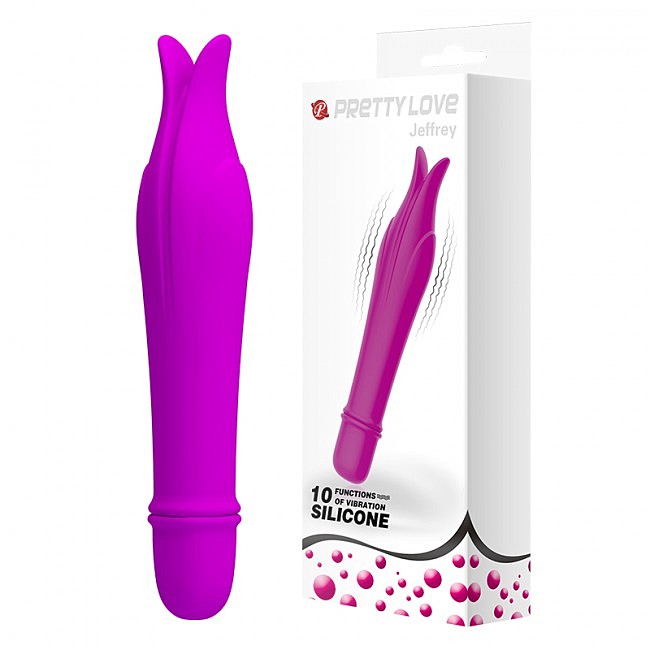 Компактний вібратор Pretty Love Jeffrey Vibrator Purple, 14,5 х 2,9 см