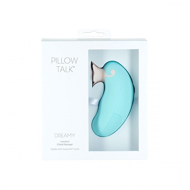 Розкішний вакуумний клиторальний стимулятор Pillow Talk  Dreamy Teal з кристалом Swarovski
