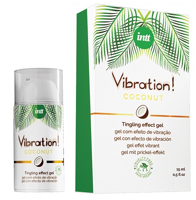 Рідкий вібратор Intt Vibration Coconut Vegan, 15 мл