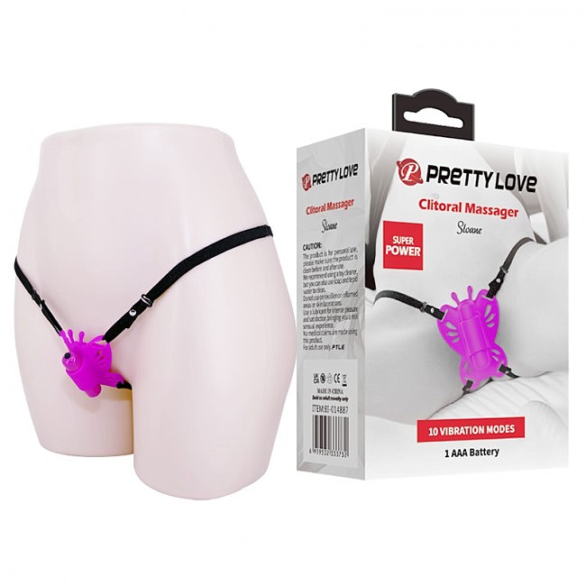 Кліторальний стимулятор  Pretty Love Clitoral Massager Butterfly Purple