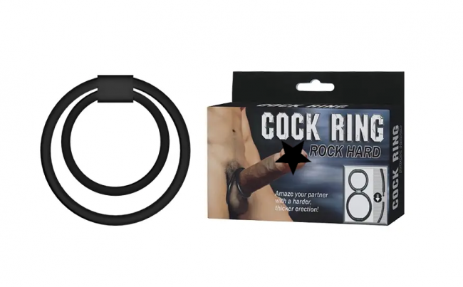Силіконове подвійне кільце для статевого члена Baile  Cock Ring Rock Hard