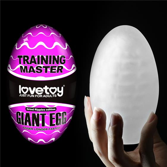 Мастурбатор-яйце Traning Master Giant Egg Masturbator Purple LoveToy, 12 х 7 см