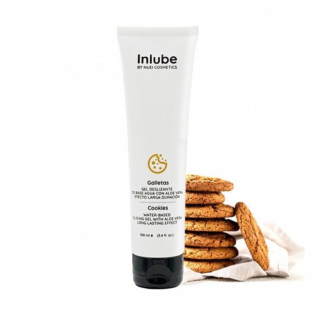 Смачний гелевий лубрикант на водній основі INLUBE Nuei, 100 мл (печиво)