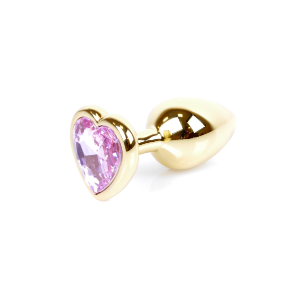 Анальна пробка  Jewellery Gold Heart Plug Rose 7 см х 2,7 см.
