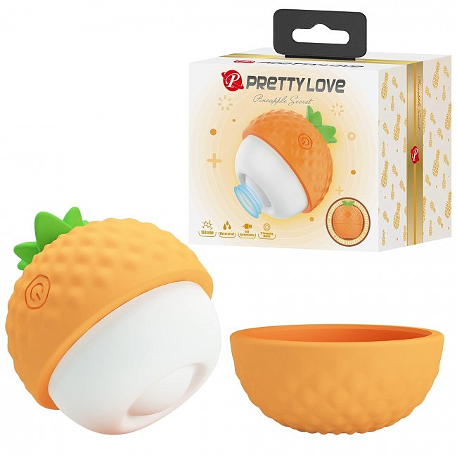 Кліторальний вібратор з пульсацією Pineapple Secret Orange, помаранчевий