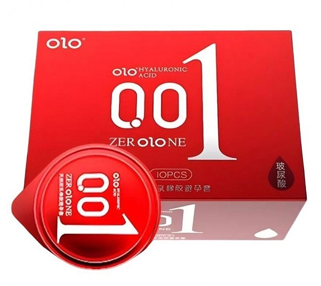 Ультратонкие текстурированные одноразовые насадки с согревающим эффектом OLO  ZERO ONE RED, 10 шт