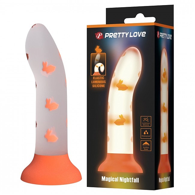 Фаллоімітатор зі світловими вставками PRETTY LOVE Romantic Rendezvous, Luminous Suction base 17 х 3,3 см