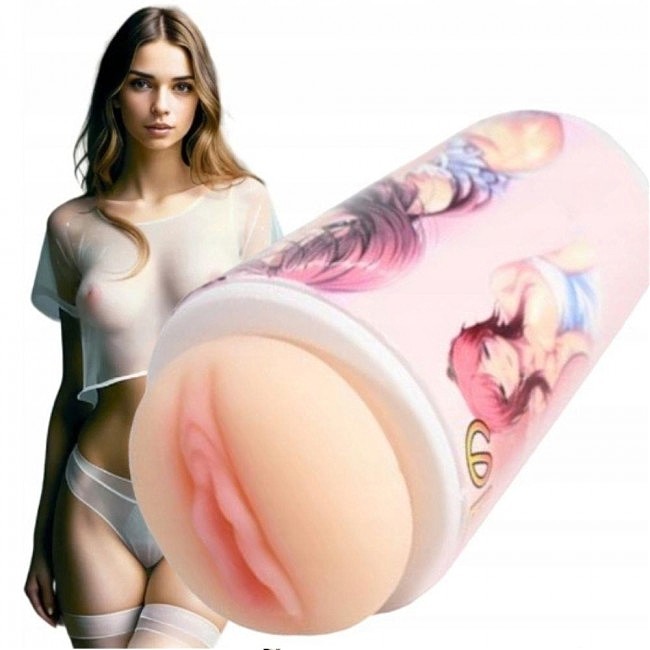 Мастурбатор-вагіна Anime Fantasy Cup Boys of Toys у пластиковій трубці, тілесний, 16 х 7 см