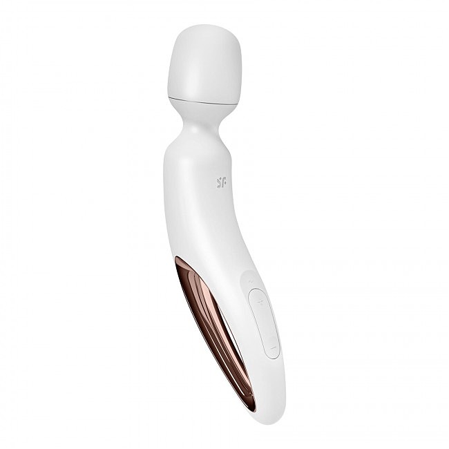 Вібромасажер Satisfyer Wand-erland Білий/Рожеве золото, 50 варіантів вібрації, 30 х 5,4 см