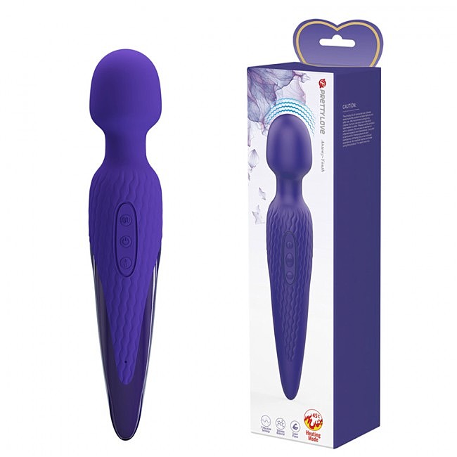 Вібромасажер Pretty Love Antony Heat Massager, функція підігріву, 26 х 4,8 см (рожевий)