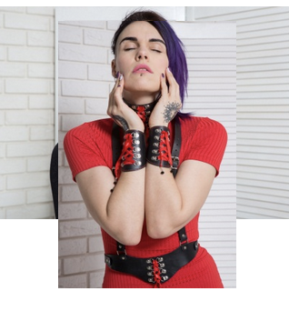 Набір FH-53  нашийник, наручники, портупея шкіра