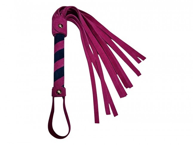 Плеть Flirty 40 см розовый из кожи набук