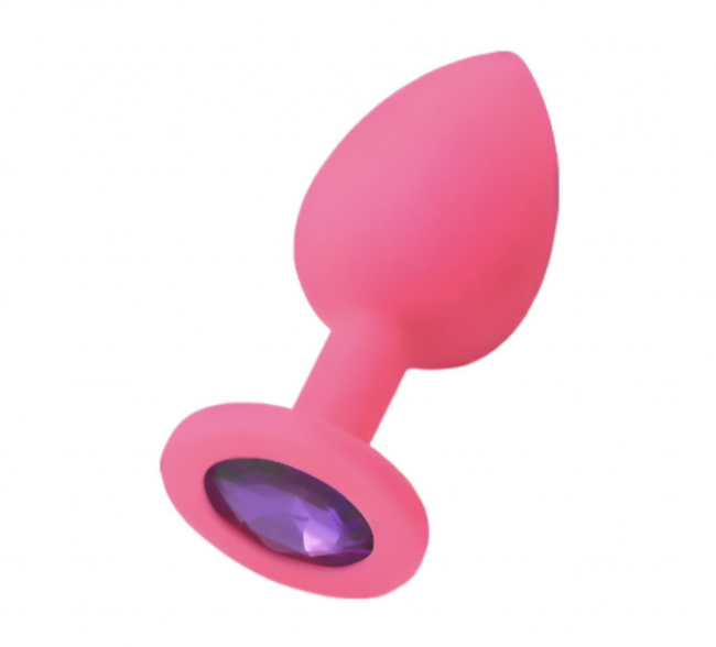 Силіконова анальна пробка з кристалом SKN KSIL-12S (розмір S)