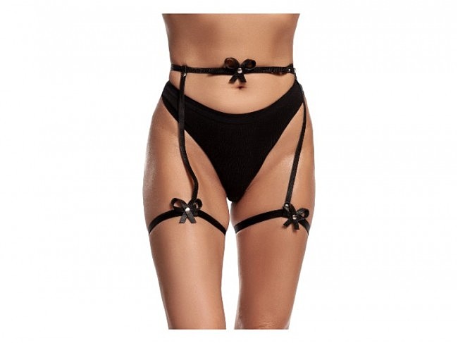 Портупея-гартери на ноги FLIRTY NR 0474 чорна, універсальний розмір