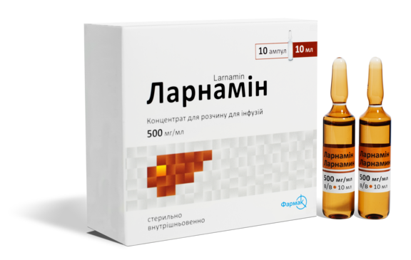 ЛАРНАМИН конц. д/приг. р-ра 500мг/мл 10мл N10
