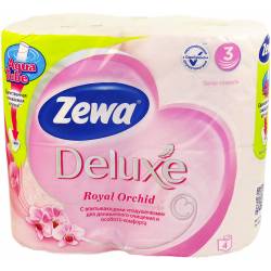 Туалетная бумага Zewa Deluxe (орхидея) 4rolls