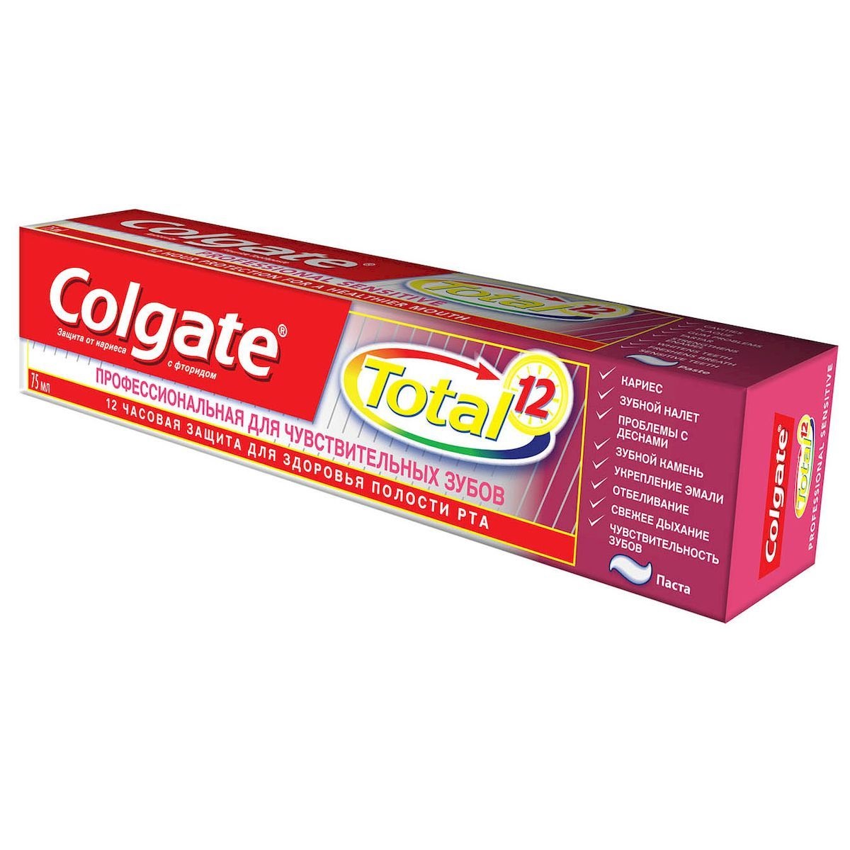 COLGATE Total 12 Профессиональная Зубная паста для Чувствительных зубов 75мл