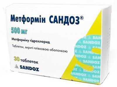 МЕТФОРМИН САНДОЗ тбл. 500мг N30