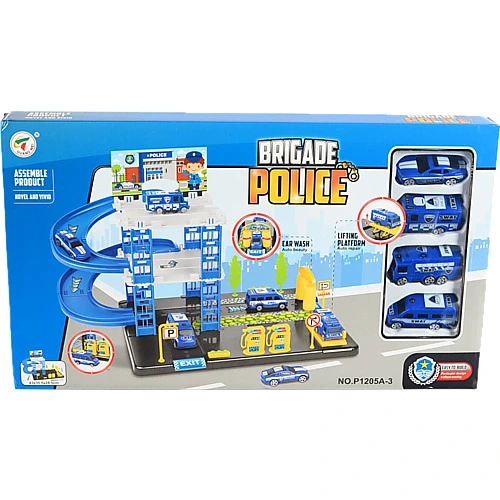 Ігровий набір дитячий бригада поліції  з 4 машинками BRIGADE POLICE 72936 PLAYSET