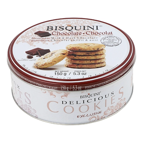 Печиво Bisquini 150г пісочне шоколадне м.б