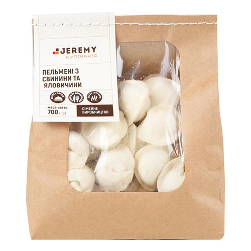 Пельмені Jeremy 700г свинина яловичина