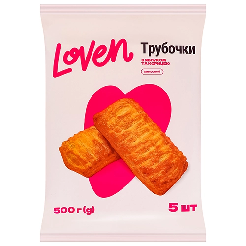 Трубочка Loven 500г з яблуком та корицею (5шт х 10)