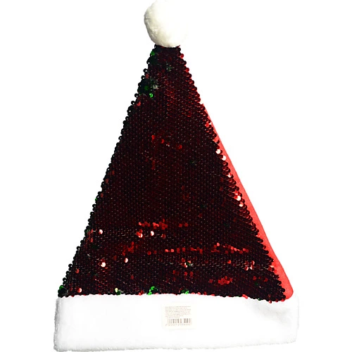 Капелюх Діда Мороза карнавальний  Блистки двосторонні тип 20